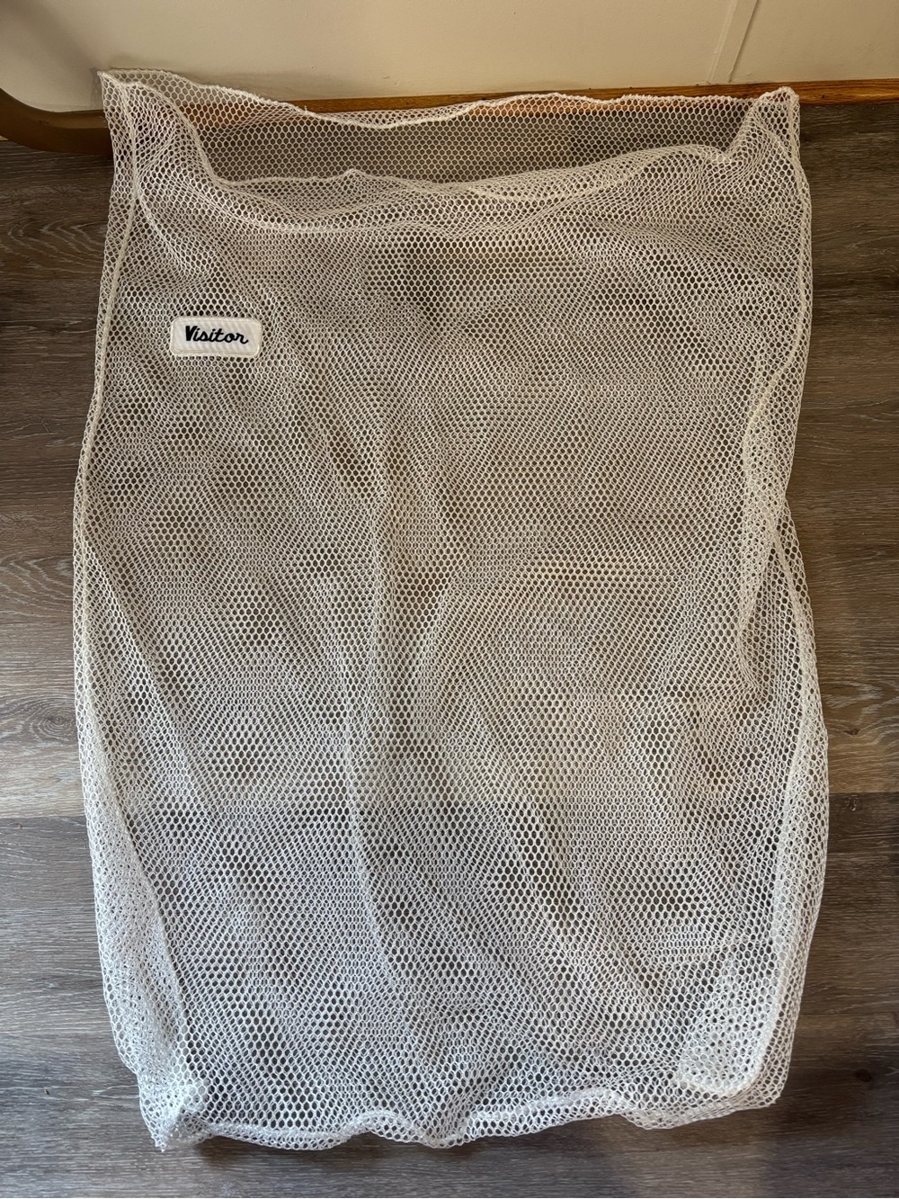 Visitor White Mesh Laundry Bag